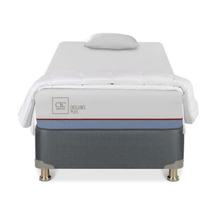 Cama Americana Cic Excellence Plus / 1 Plaza / Base Normal + Textil