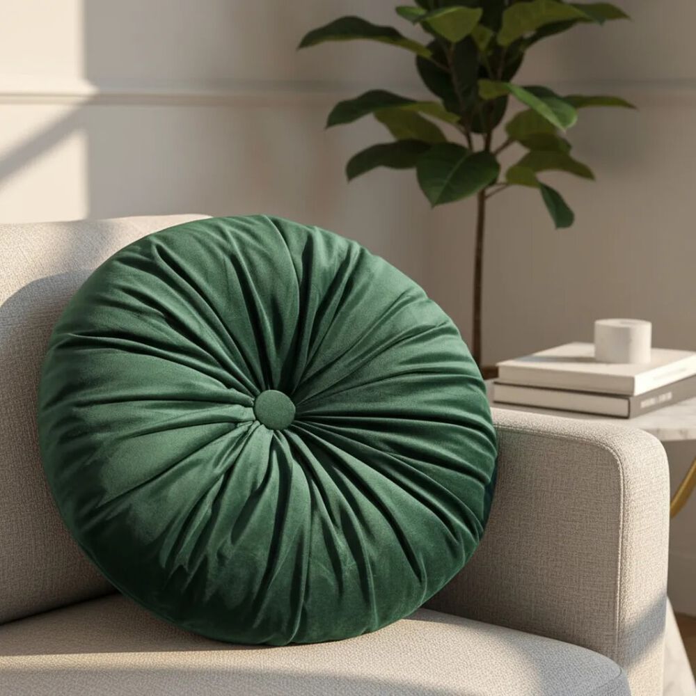 Set De 2 Cojines Redondos 44cm - Verde image number 0.0