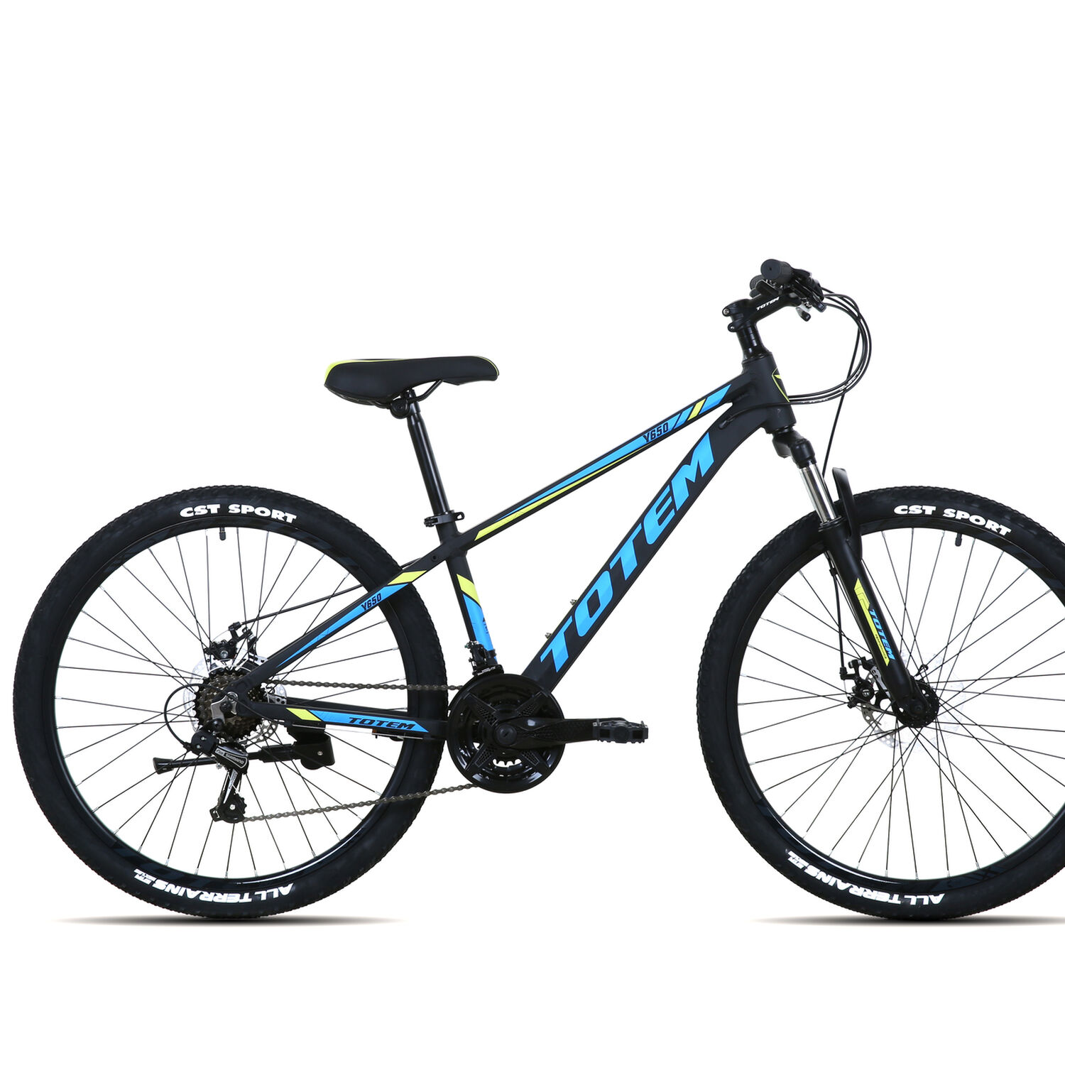 Bicicleta Totem Mtb Aro 26 Modelo Y650 Negro Azul image number 0.0