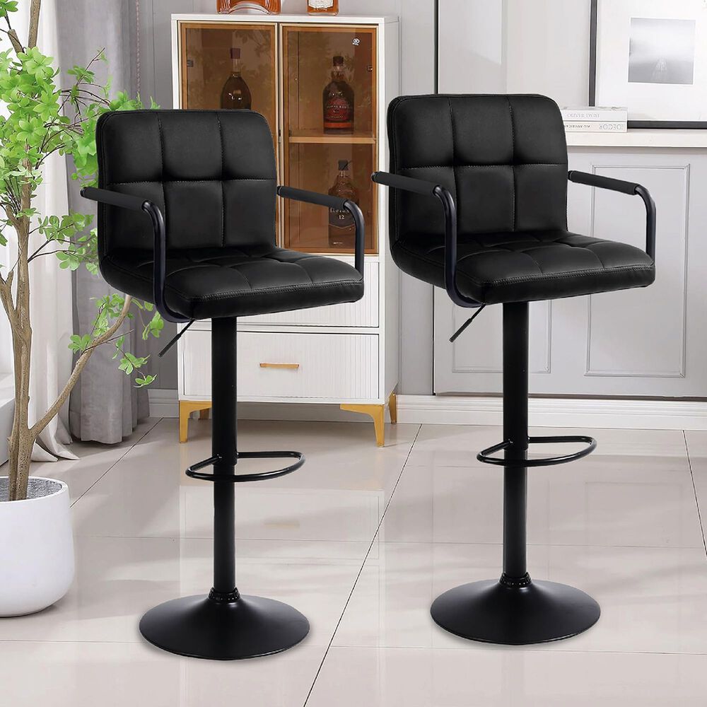 Silla De Bar Piso Taburete Homely Noir Comfort 61-81cm - Negro image number 4.0