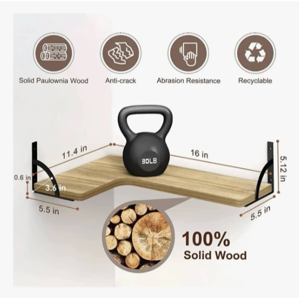 Juego De 4 Repisas Flotantes Minimalista Modelo Esquineras image number 2.0