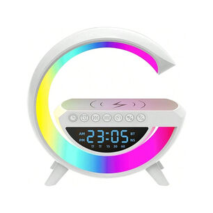 Cargador Inal&aacute;mbrico, Bocina, Lampara Led, Despertador 4 En 1