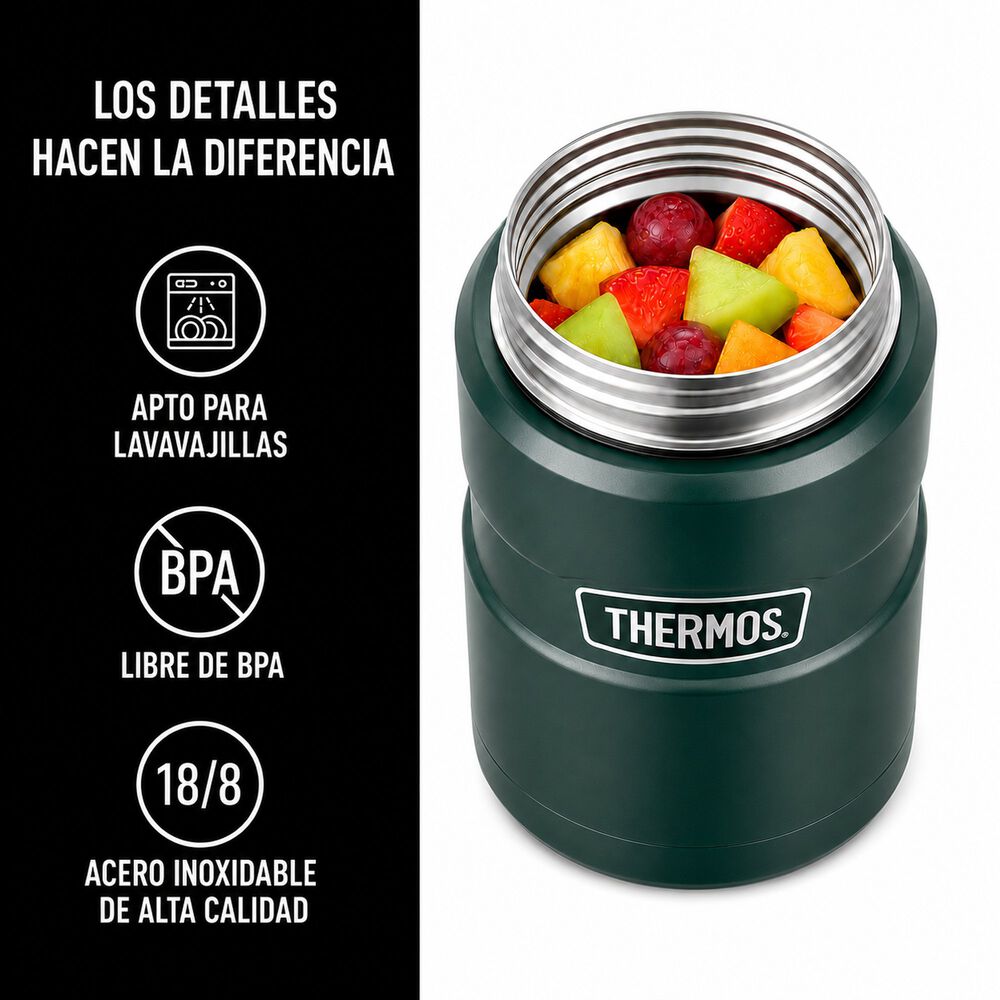 Termo De Comida Premium Inox Thermos King 700ml Verde image number 8.0