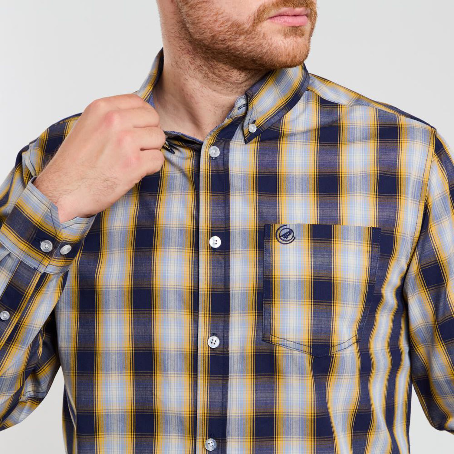 Camisa Cuadrille Regular Manga Larga Hombre Peroe image number 4.0