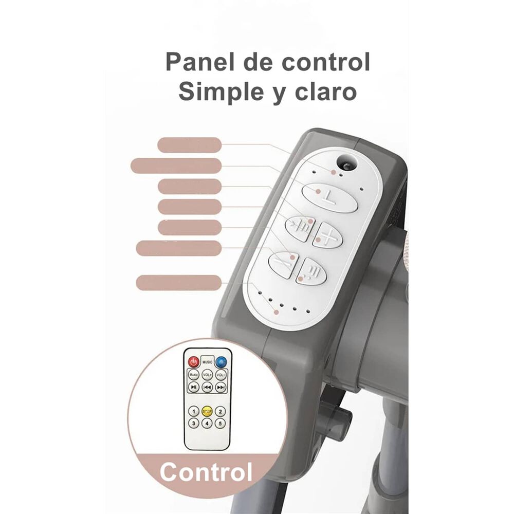 Cuna Colecho Mecedora El&eacute;ctrica Rosada Lubabycas image number 3.0