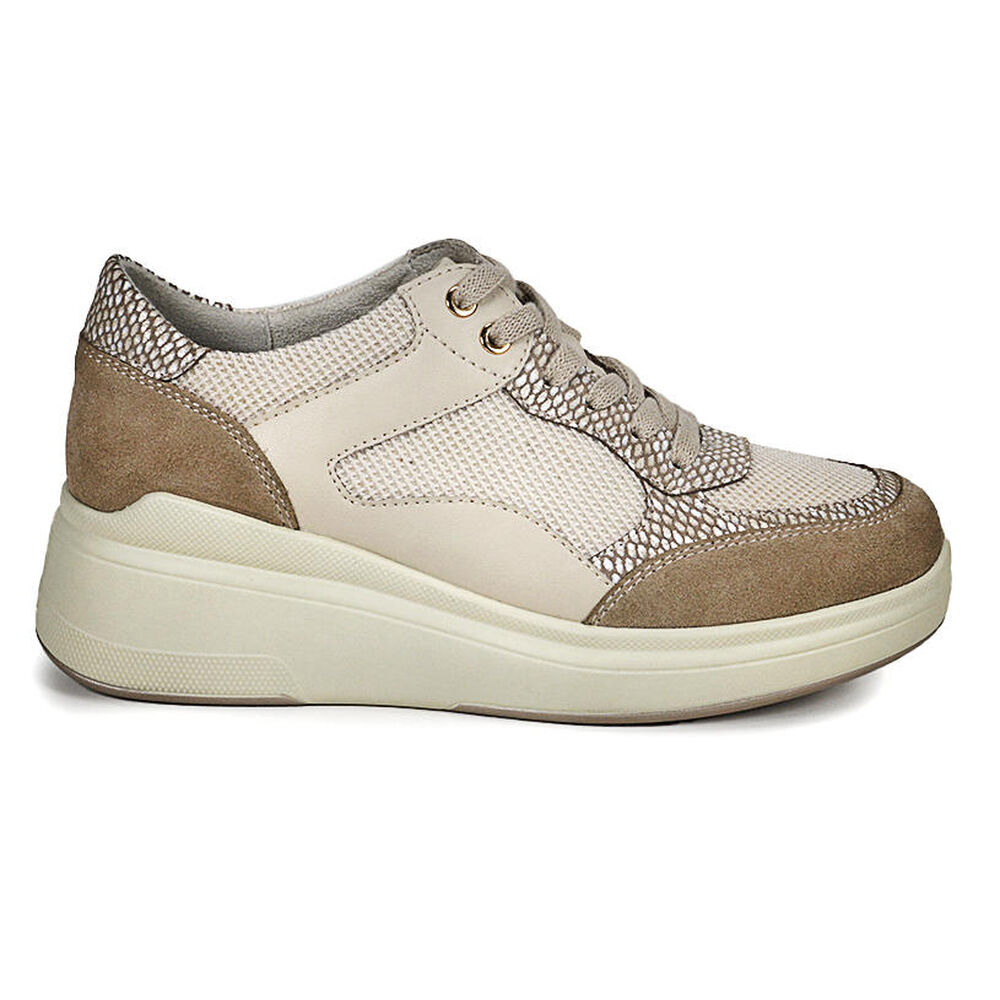 Zapatilla Cuero Danette Beige image number 1.0