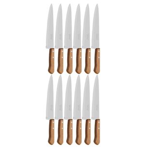 Set 12 Cuchillos Tramontina Cocina 8 Pulgadas Mango Madera