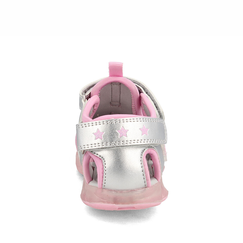 Sandalia Niña Bubblegummers Unai Plateado-rosado image number 2.0