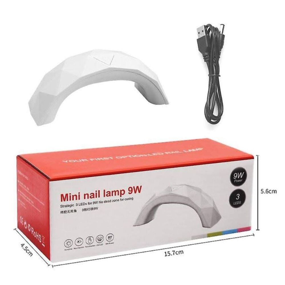Mini Lámpara Uv Led Para Uñas 9w Secador De Uñas Gel Esmalte image number 2.0
