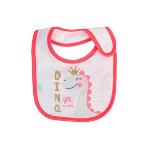 Babero De Algod&oacute;n Impermeable Bambino Dino Fucsia