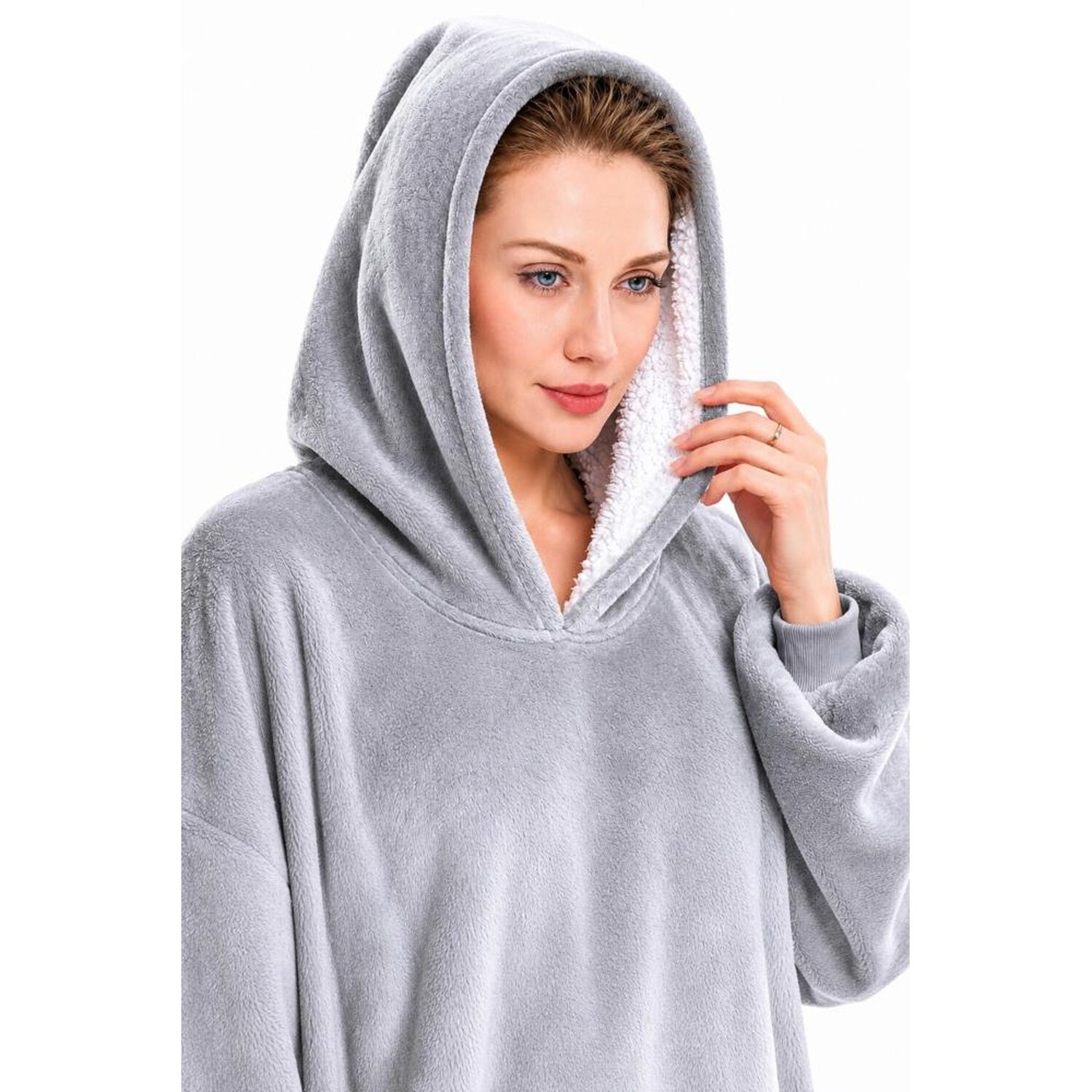 Poleron Felpa Capucha Manta Polar Invierno Unisex Talla Unic image number 8.0