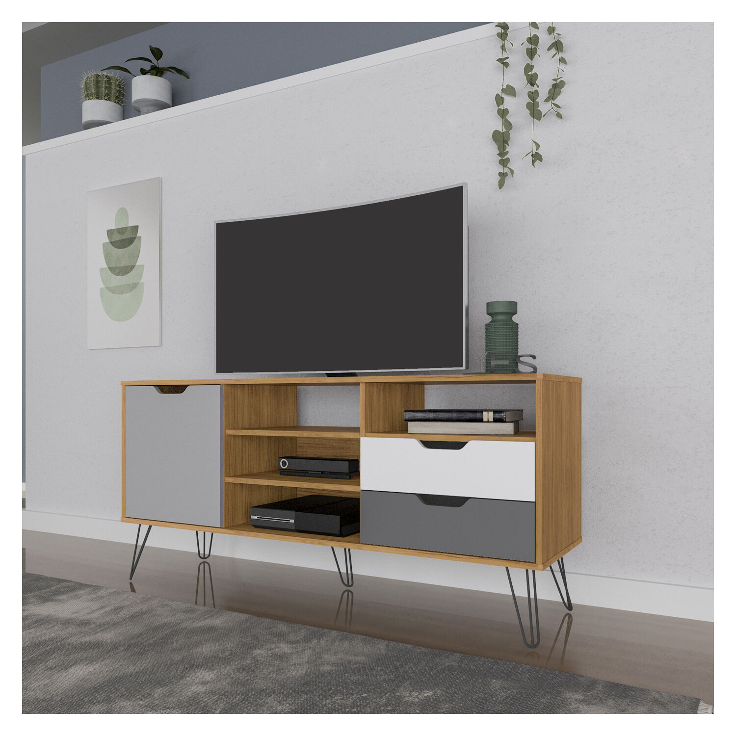 Rack Tv 60" Estocolmo Gris image number 1.0