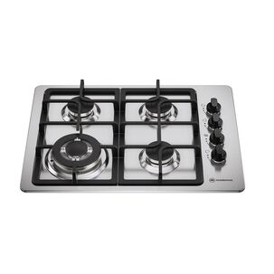 Encimera A Gas 4 Platos Triple Llama Y Parrilla Hierro Fundido Km4tx