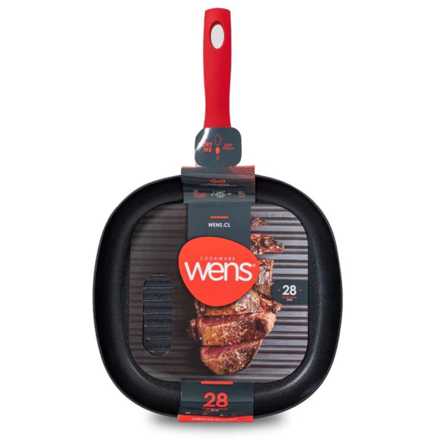 Churrasquera De 28cm Wens Firenze Rojo Antiadherente image number 0.0