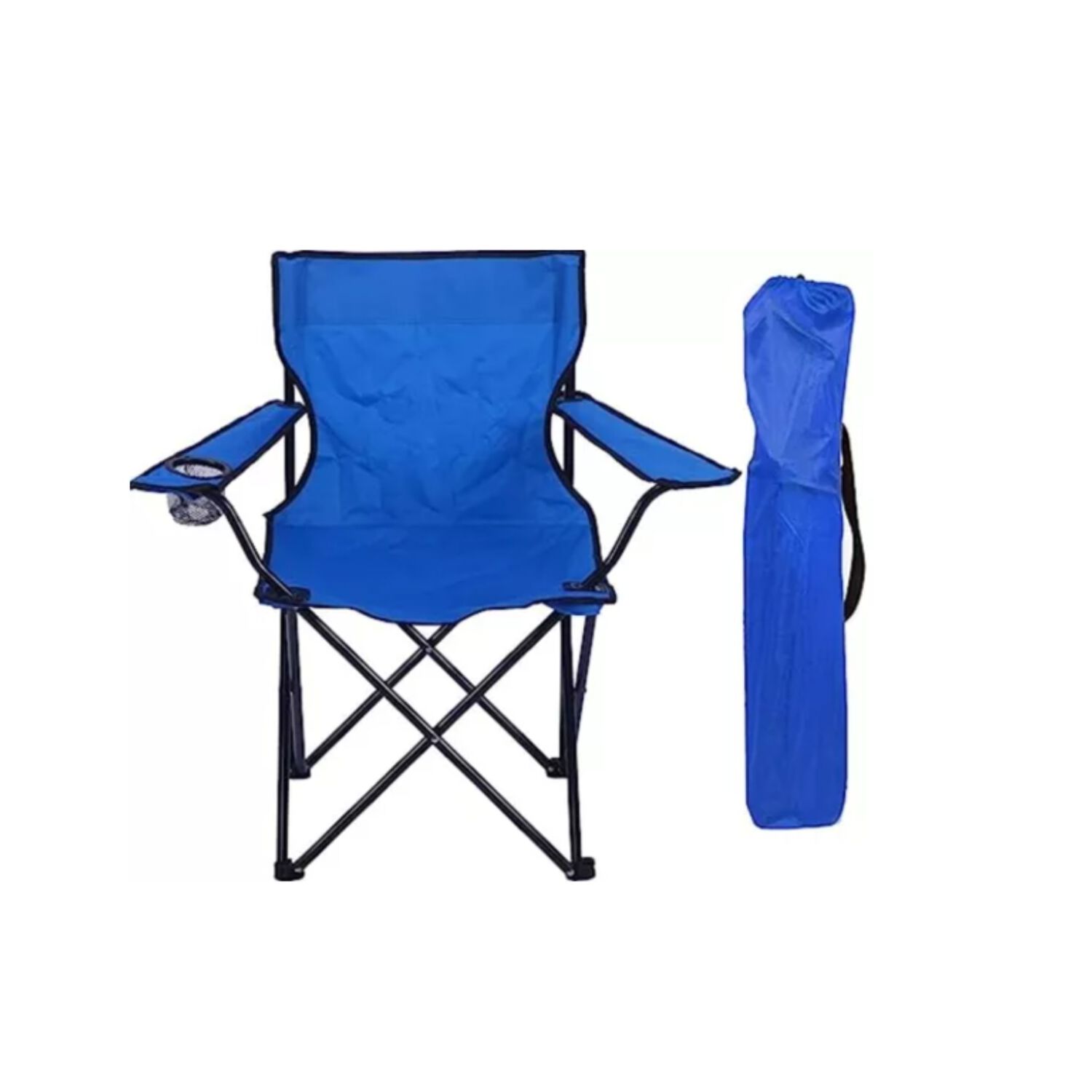 Silla Plegable De Playa Camping Pesca Picnic Con Porta Vaso image number 2.0