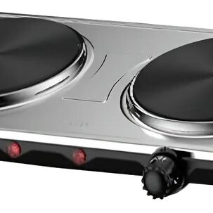 Cocina El&eacute;ctrica Encimera 2 Platos Acero Inoxidable 2000w Port&aacute;til