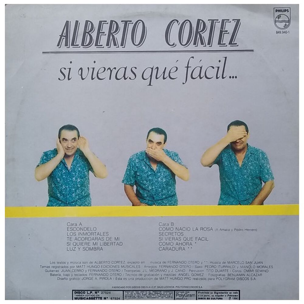 Alberto Cortez - Si Vieras Que Facil | Vinilo Usado image number 1.0