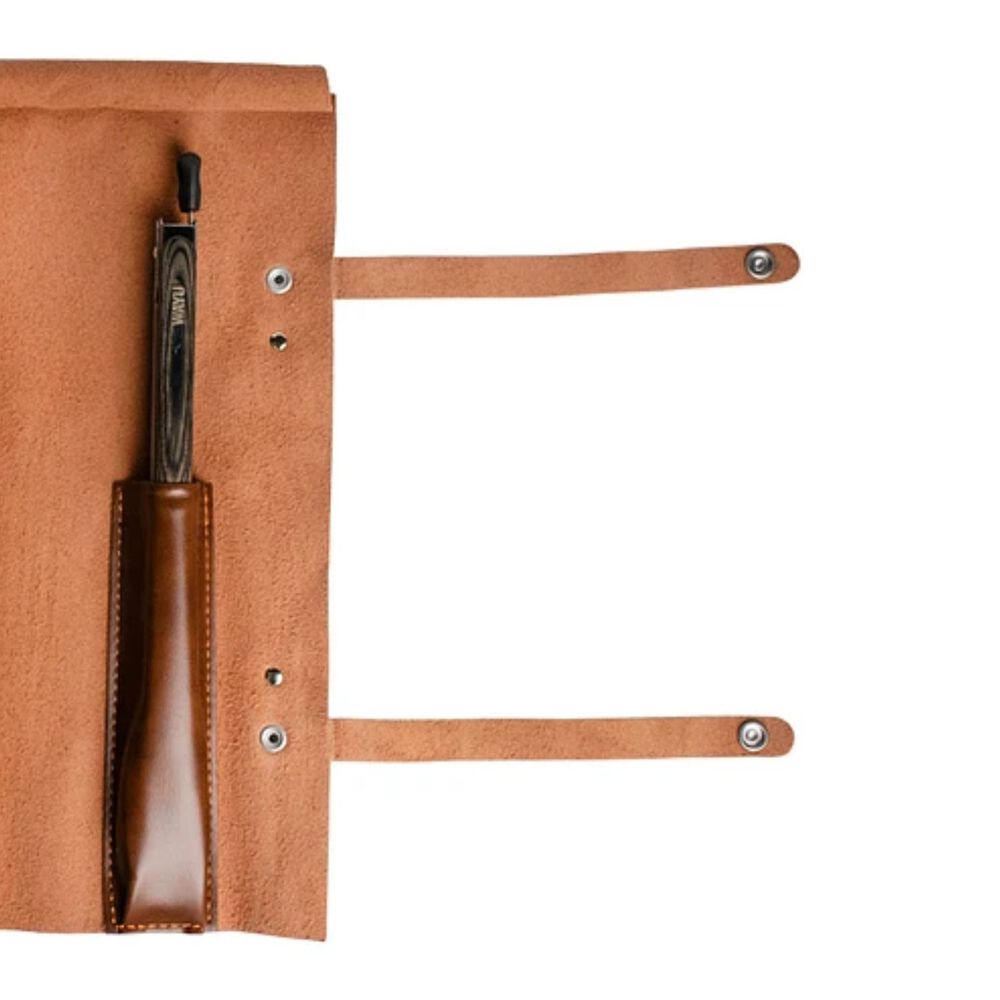 Set Parrillero Cuero 3 Piezas Wayu Cuchillo Pinzas Afilador Cocina image number 1.0