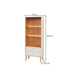 Vitrina Roca Salvador / 2 Puertas / 2 Cajones