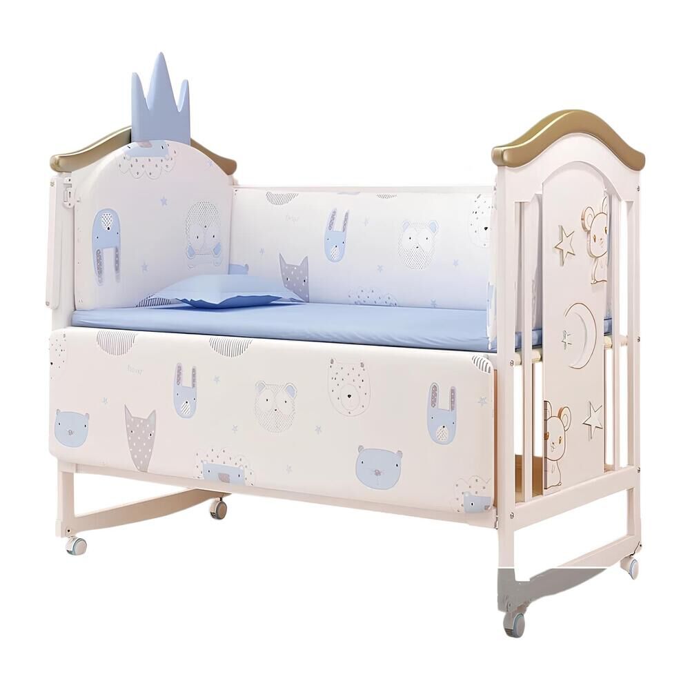 Cuna Colecho Madera Con Mudador Mosquitero Lubabycas Azul image number 0.0