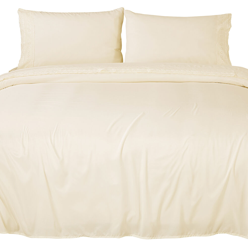 Sábana Broderie 2 Plazas Crema image number 0.0