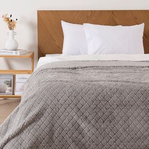 Frazada Jqd Sherpa Atlantic 2 Plazas Gris