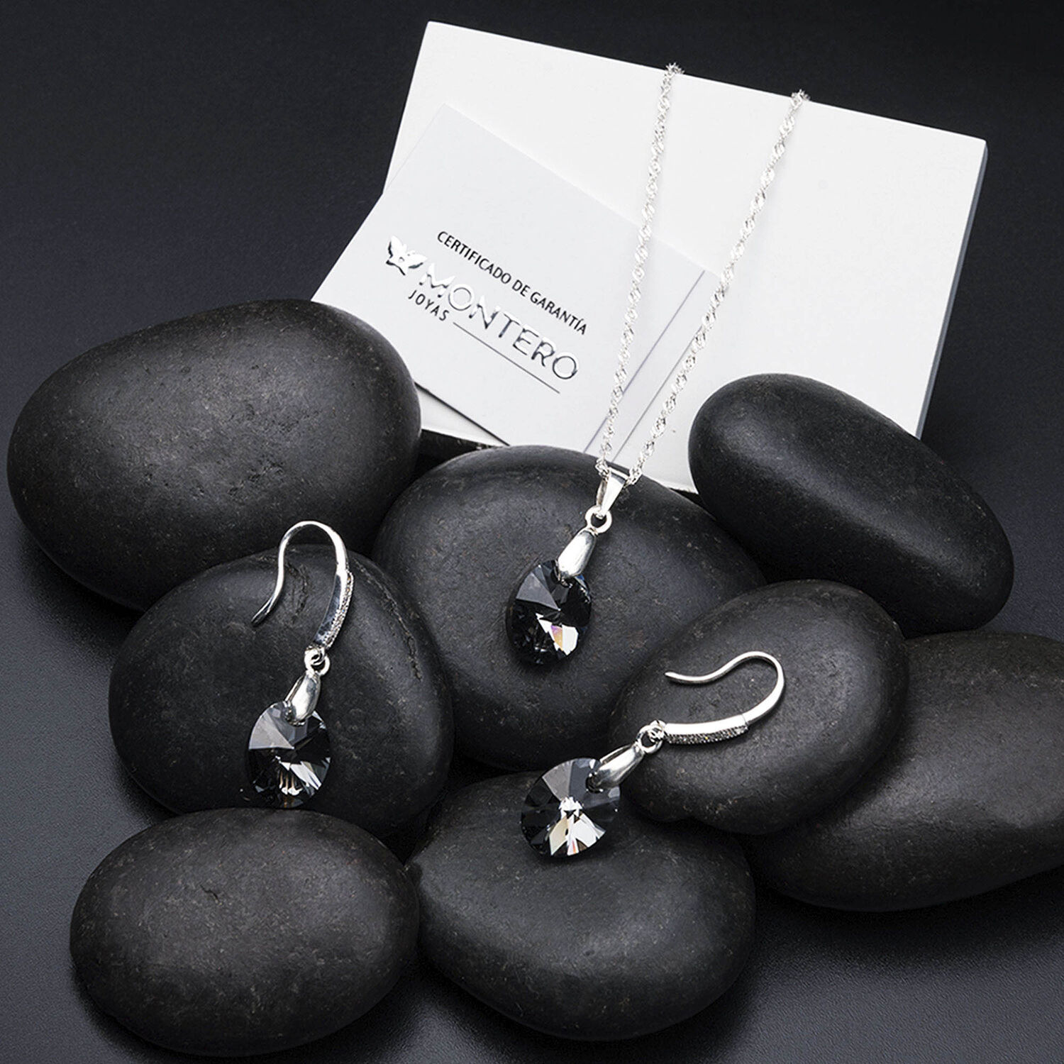 Conjunto Praga Cristales Genuinos Silver Night image number 1.0
