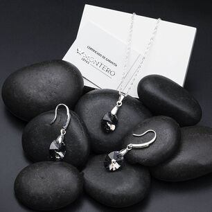 Conjunto Praga Cristales Genuinos Silver Night