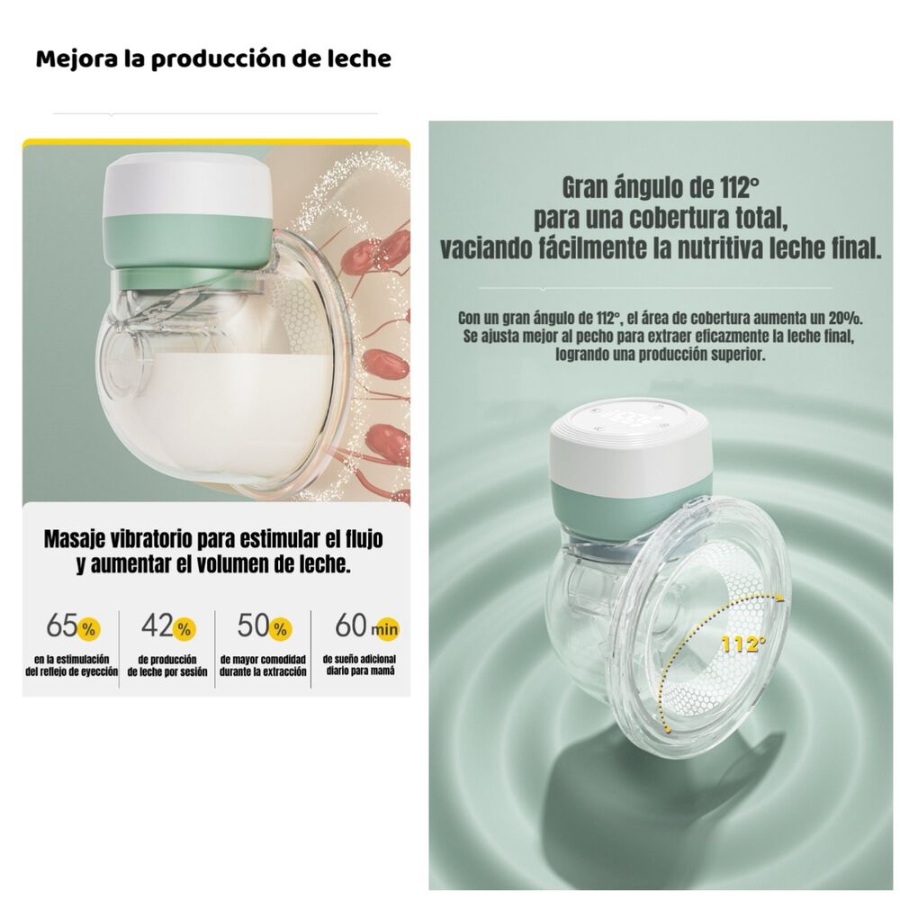 Extractor De Leche El&eacute;ctrico Manos Libre W103 Lubabycas image number 2.0