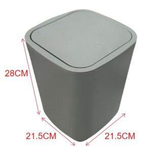 Cesto De Basura Papelera Gris 28x21.5cm