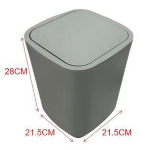 Cesto De Basura Papelera Gris 28x21.5cm