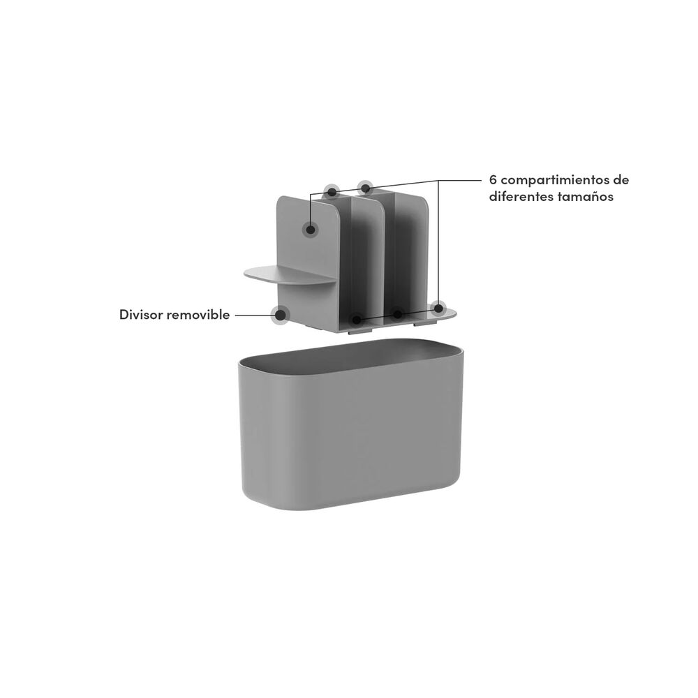 Organizador Accesorios Belleza Bold Gris image number 1.0