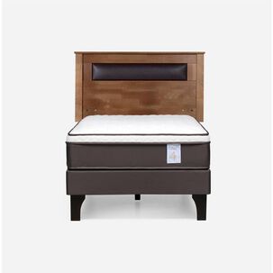 Cama Europea Rosen New Style 4 Plus / 1 Plaza / Base Normal + Respaldo Ferrara