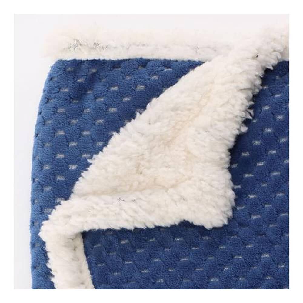 Frazada Andes Chiporro Panal Azul 2 Plaza image number 4.0