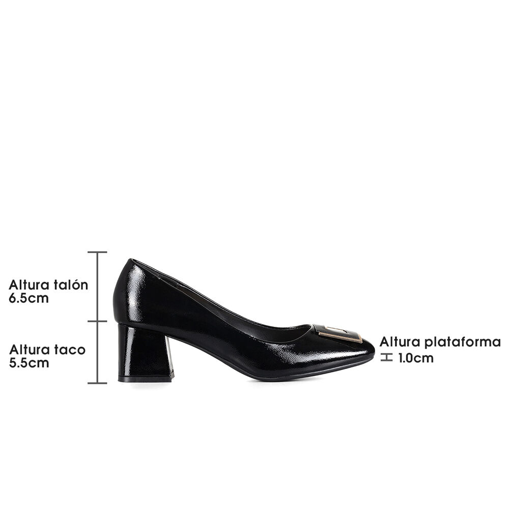 Zapato Taco Mujer Acabado Charol Formal Weide Gh137 image number 4.0