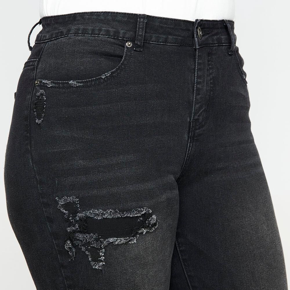 Jeans Tiro Alto Skinny Con Roturas Mujer Sexy Large image number 3.0