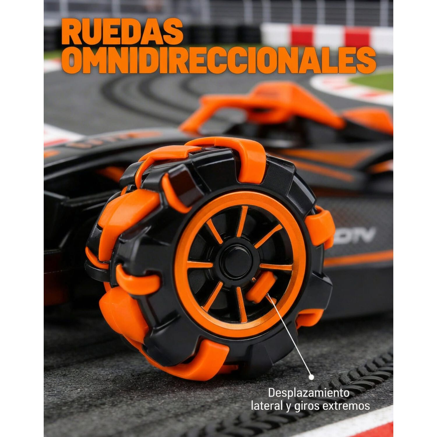 Auto F&oacute;rmula 1 Grande Control Remoto Giro 360 Humo Premium image number 6.0