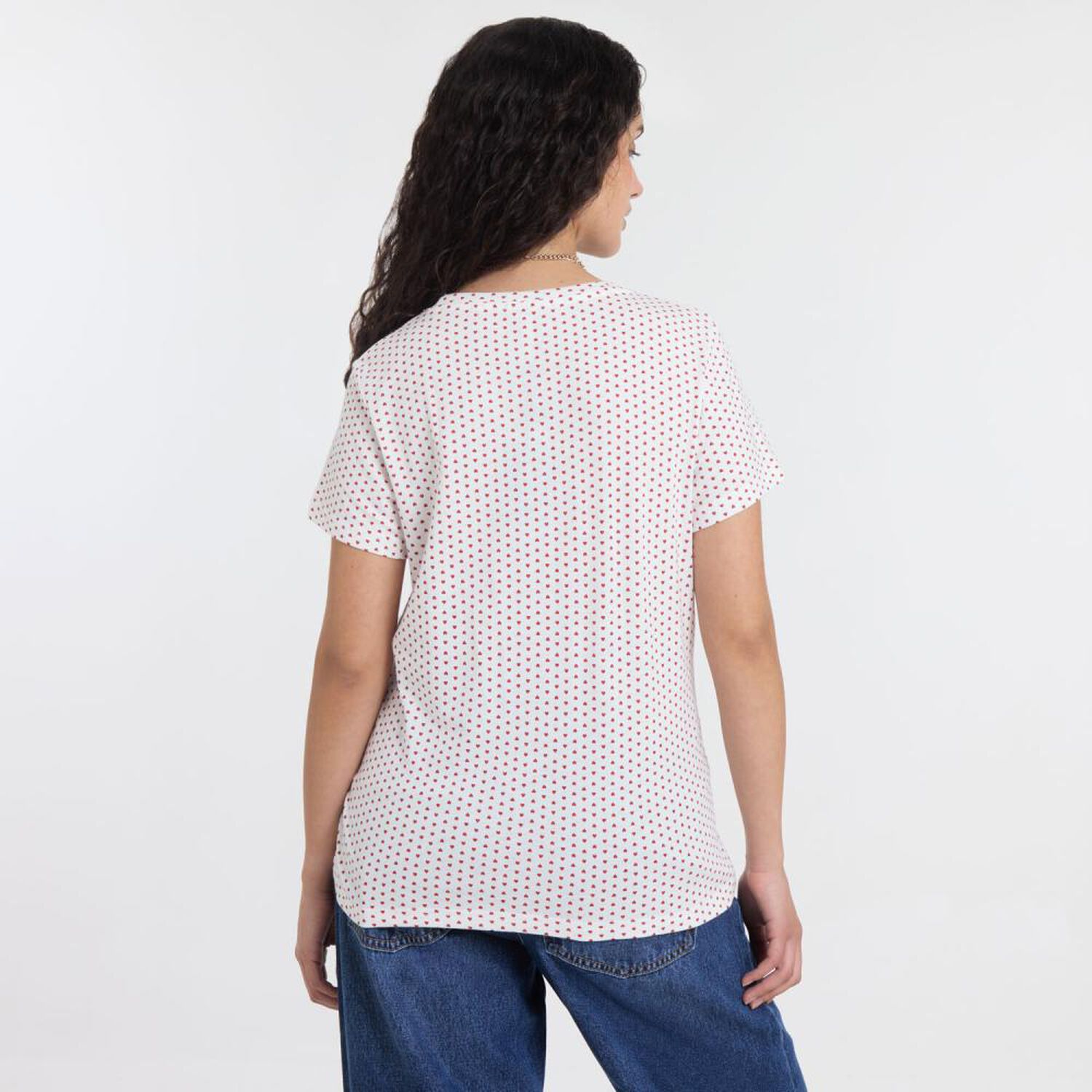Polera Microprint Manga Corta Cuello Redondo Mujer Freedom image number 3.0