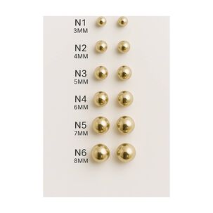 Aros Bolita 3mm N1 Oro 18k Nacional