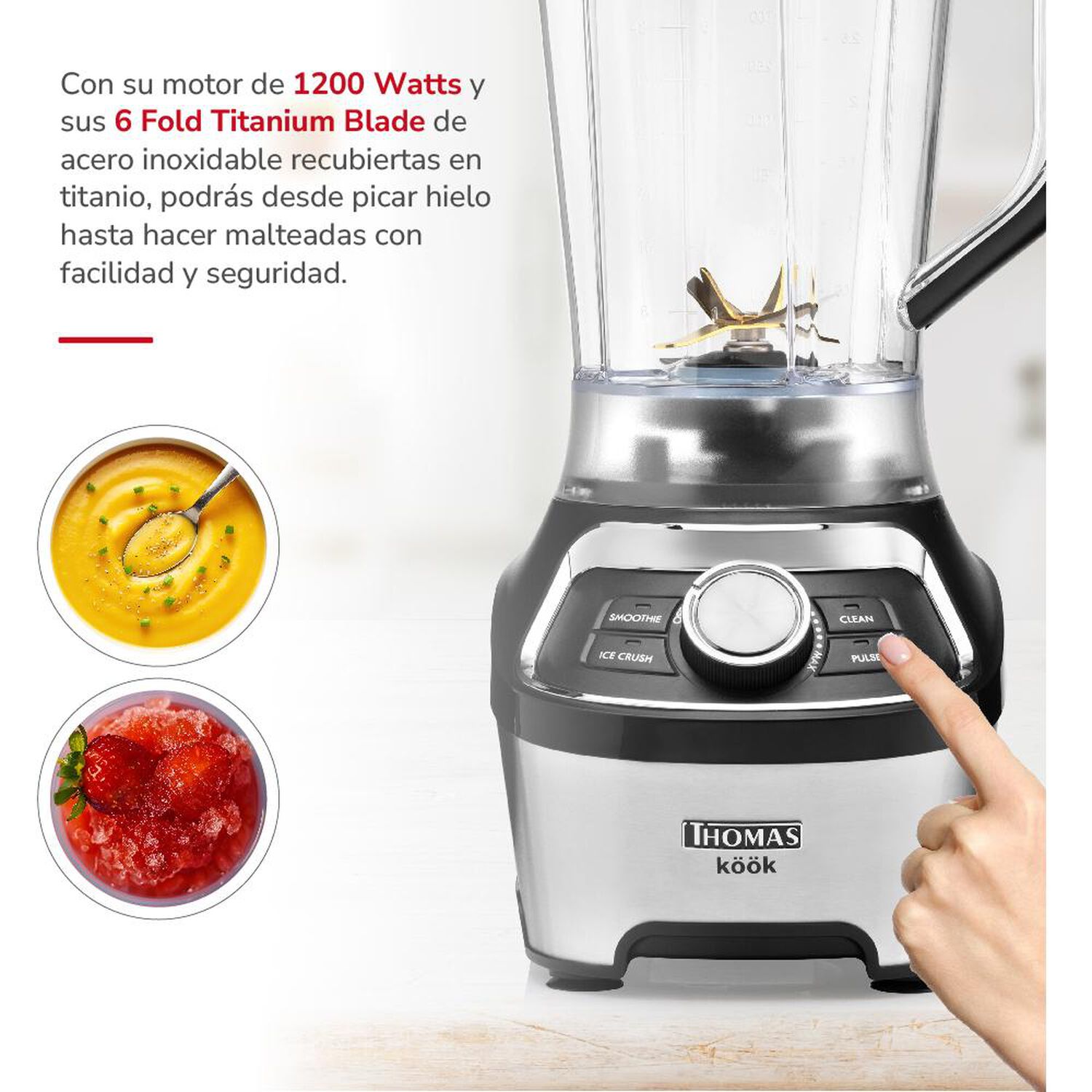 Licuadora Thomas Th-790d / 1,8 Litros / 1200 Watts image number 4.0
