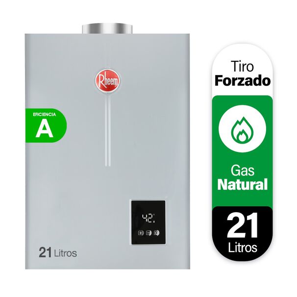 Calefont 21 Litros Gas Natural Tiro Forzado Rheem