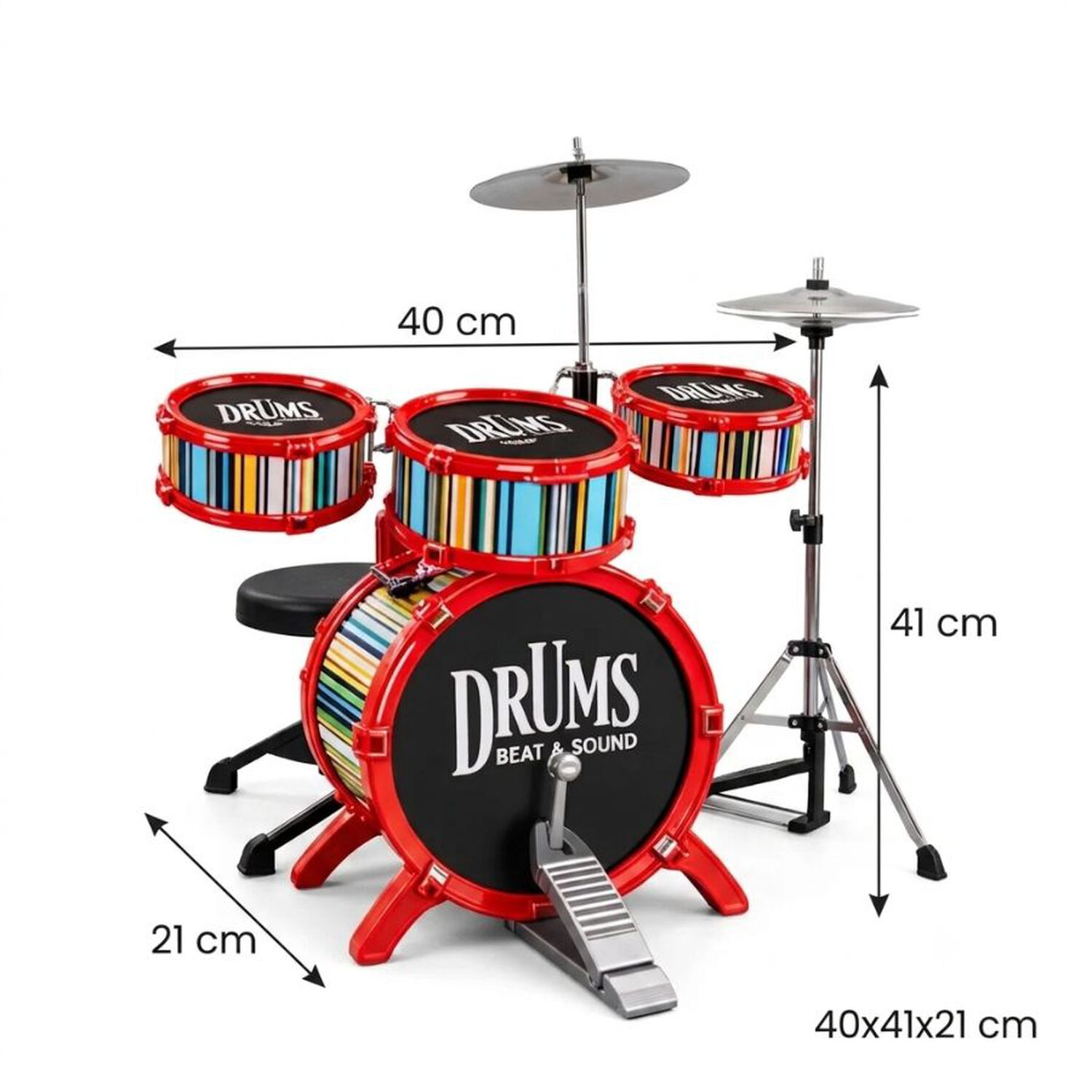Bater&iacute;a Musical Infantil Jazz Drum 7 Piezas Ni&ntilde;os 3+ A&ntilde;os image number 6.0
