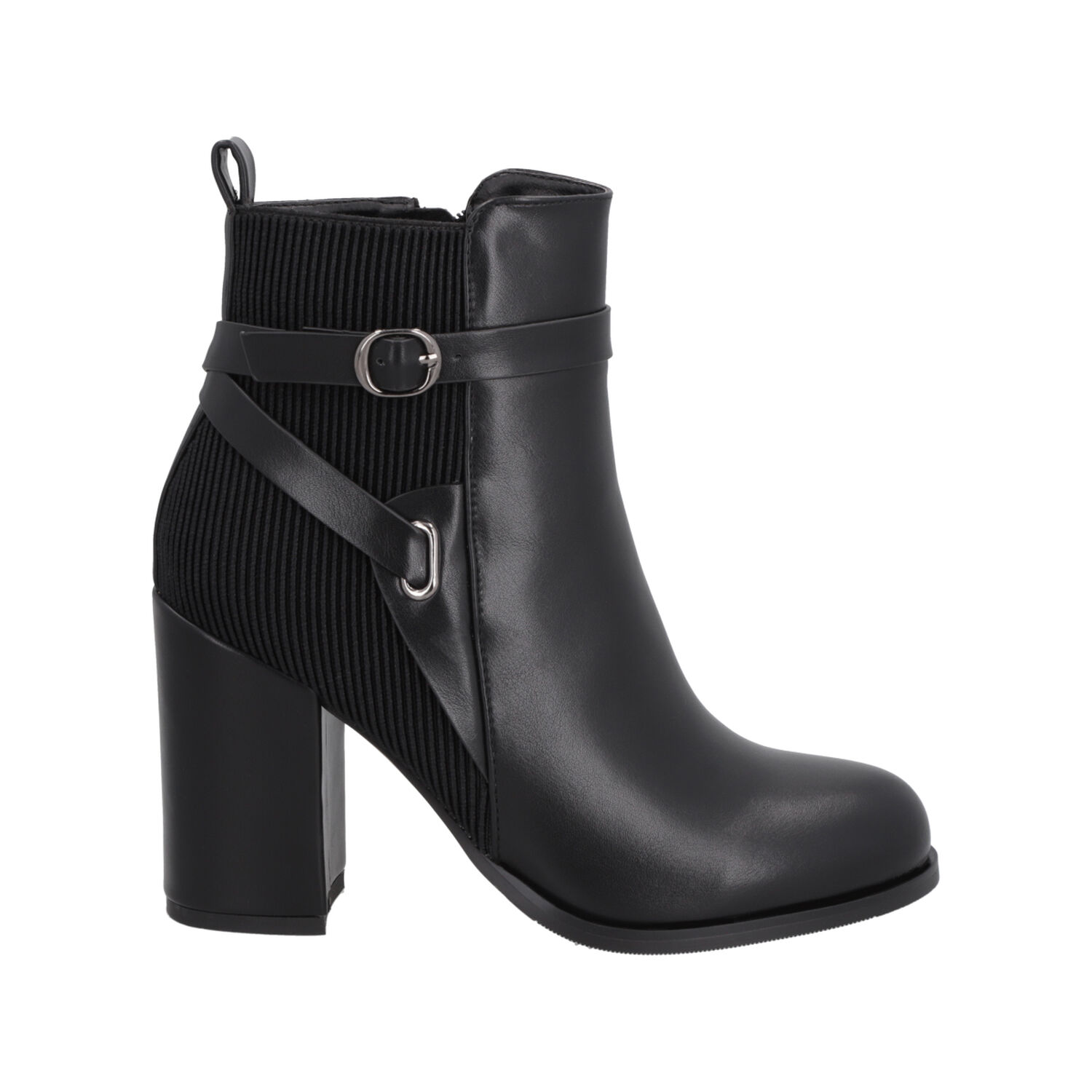 Botin Mujer Negro Taco Alto Serena Police image number 0.0