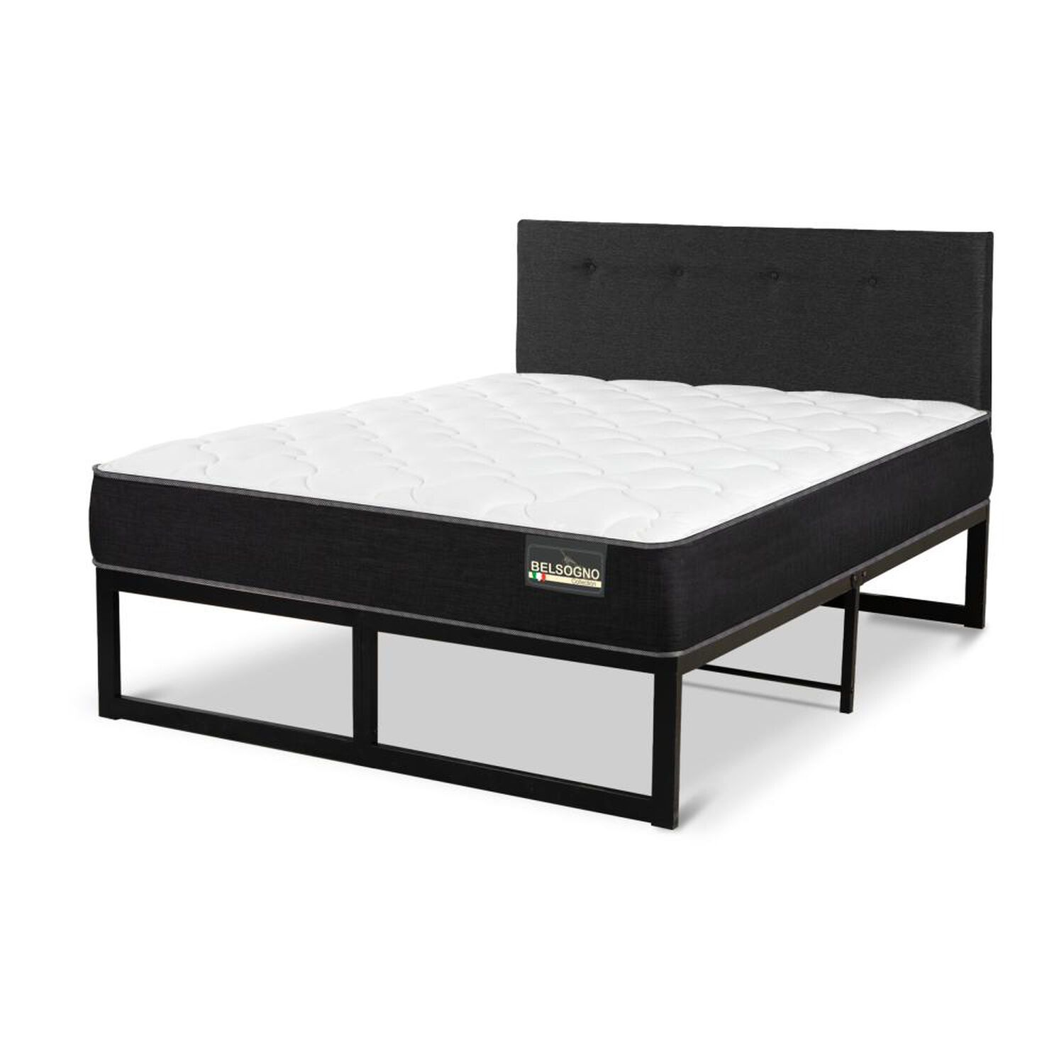 Cama Iron Smart Belsogno Plus / 2 Plazas / Base Normal + Respaldo image number 1.0