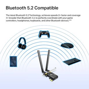 Daptador Pcie Tp-link Archer Tx55e Ax3000 (wi-fi 6, Bluetooth 5.2, 3.0 Gbps)