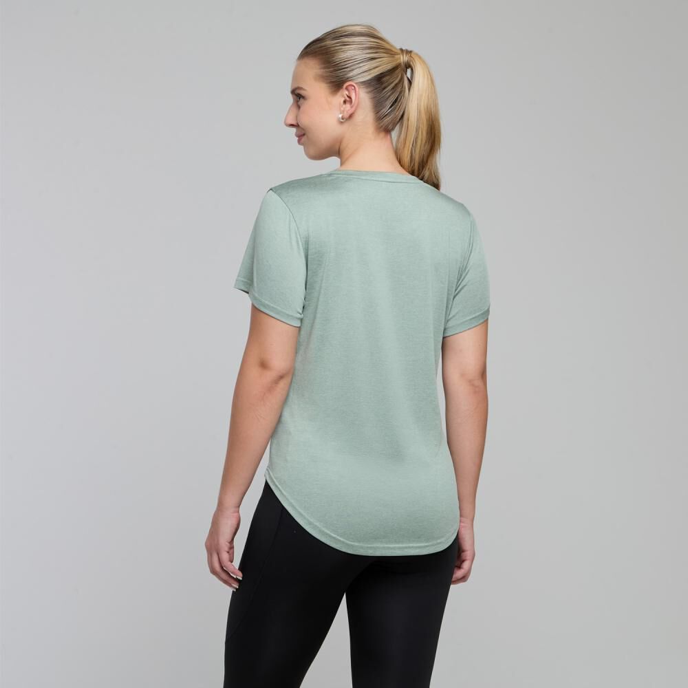 Polera Deportiva Lisa Slim Manga Corta Cuello Redondo Mujer Wetland image number 3.0
