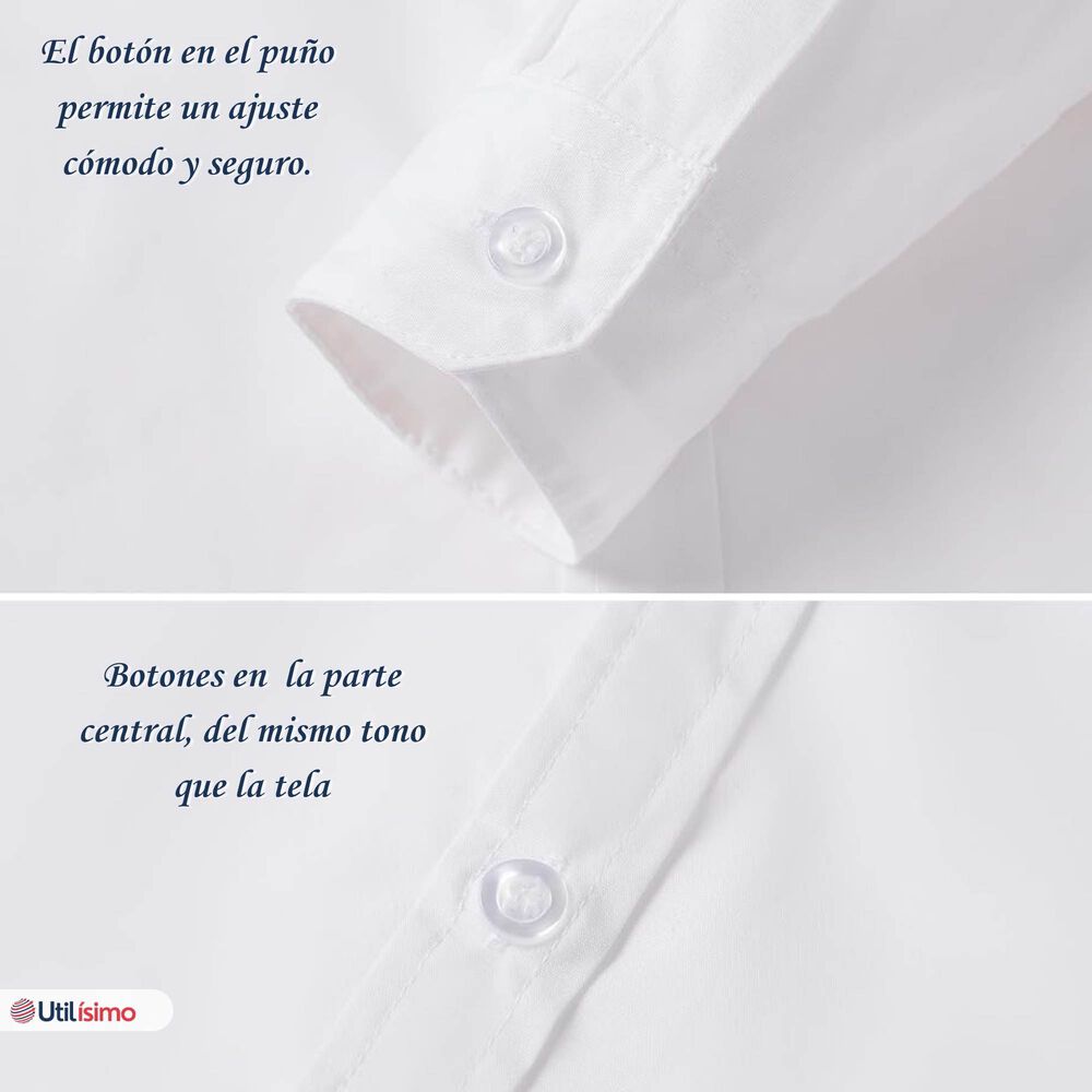 Camisa Escolar Blanca Manga Larga Colegio Para Ni&ntilde;os Y Juvenil image number 6.0