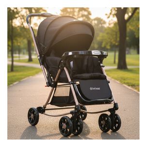 Coche Cuna Balancin Sx Negro Dorado Bebesit