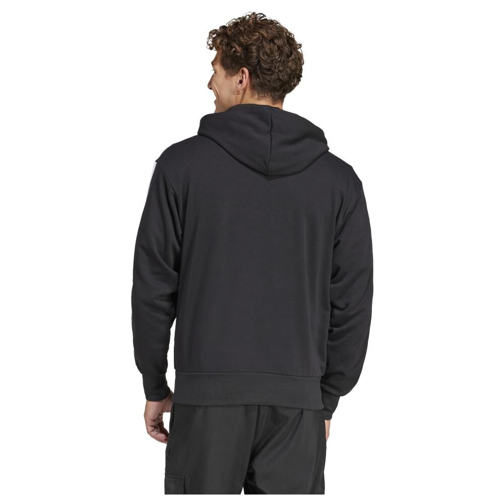 Polerón Con Capucha Hombre Essentials 3 Tiras Felpa Francesa Adidas image number 2.0