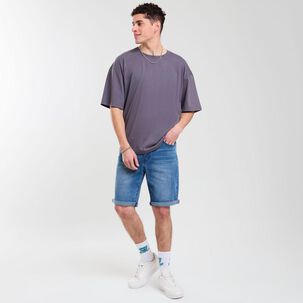 Bermuda Denim Tiro Medio Slim Hombre Skuad